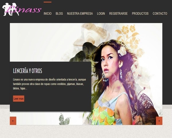 Go to Linass web page Enterprise of lingerie and fashion design.